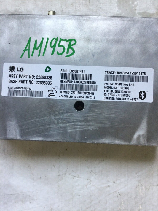 2013 Chevrolet Silverado 1500 Bluetooth Communication Control Module 22898335 OE