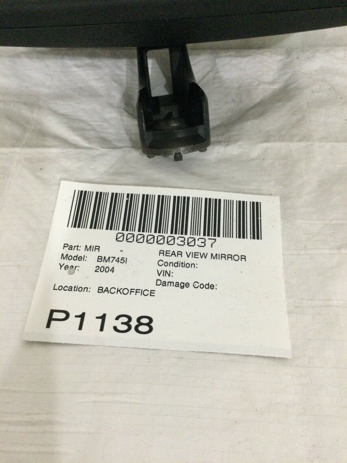 2006 BMW E65 750LI Interior Rear View Mirror OEM 7028444 