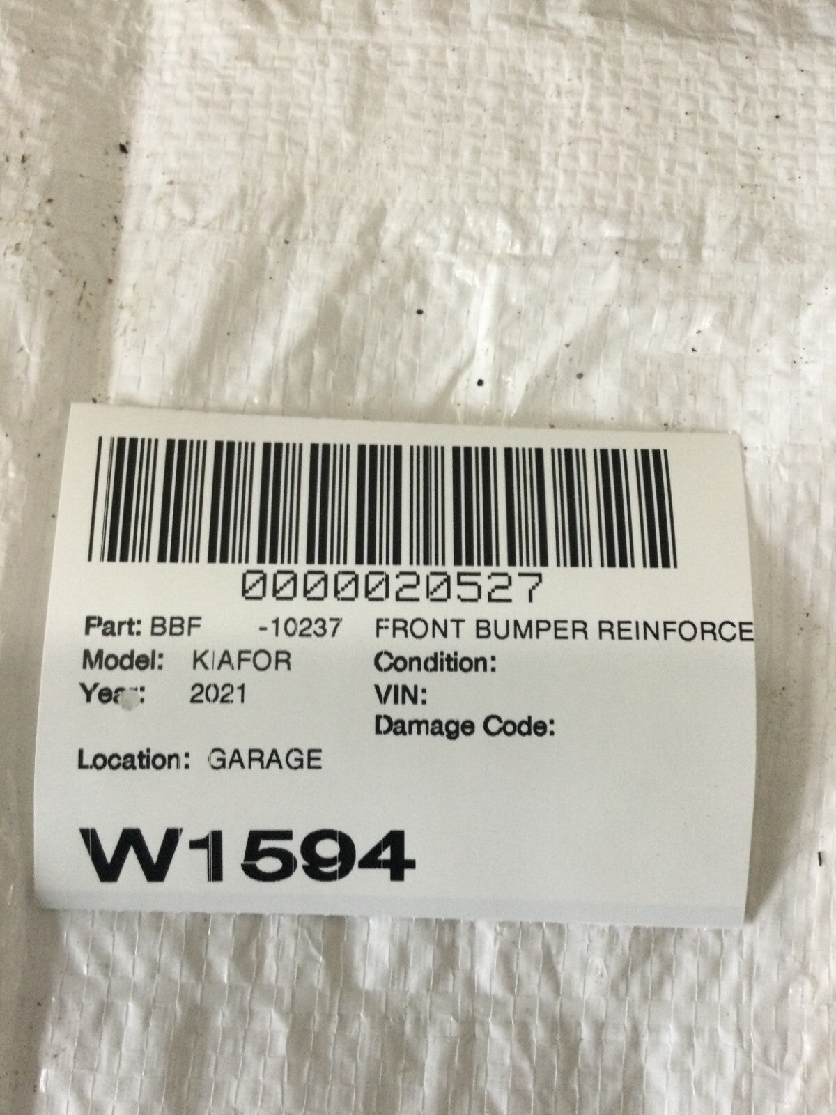 2021 Kia Forte Front Bumper Reinforcement Impact Bar Rebar OEM