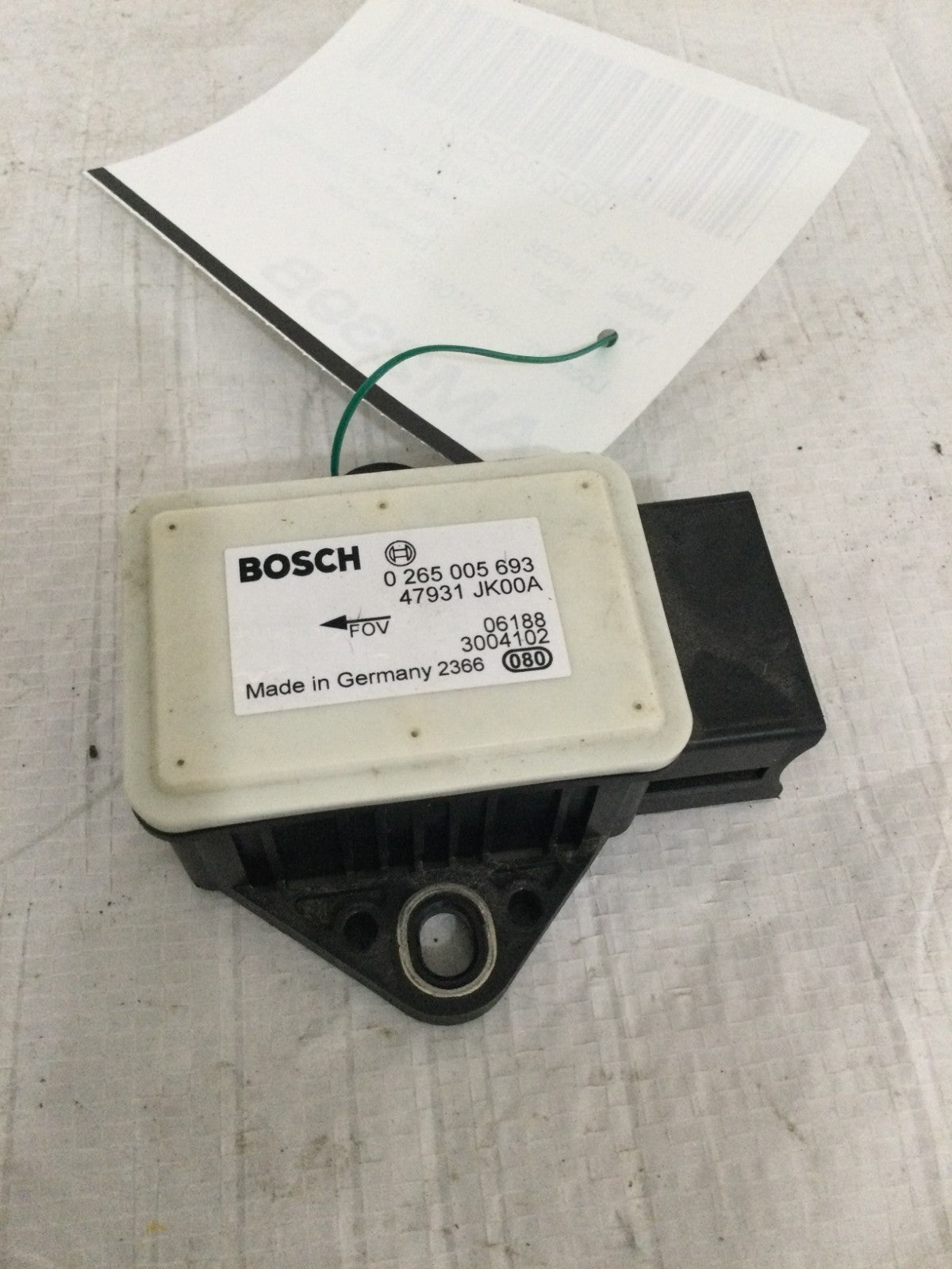 2007-2008 Infiniti G35 3.5L Yaw Rate Sensor OEM 0265005693