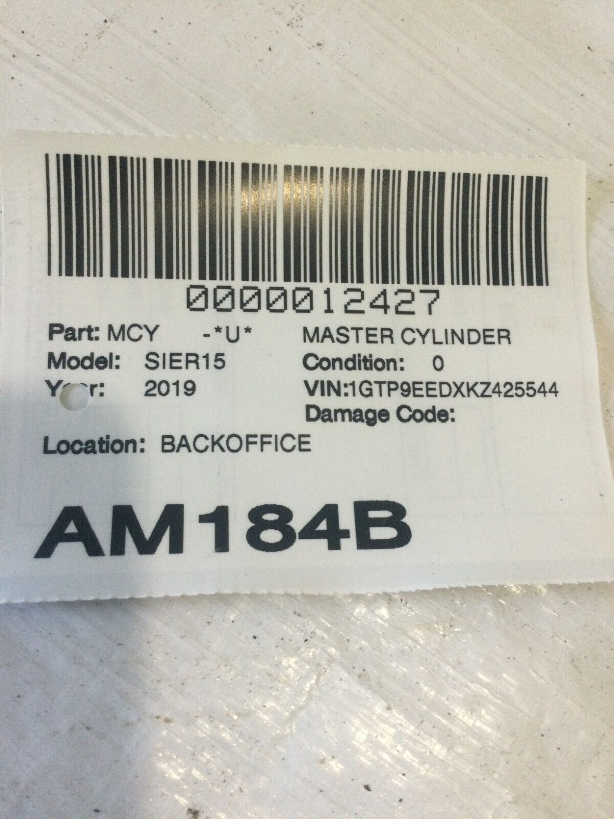 2019-2022 Gmc Sierra 1500 Brake Master Cylinder Reservoir Bottle Tank OEM