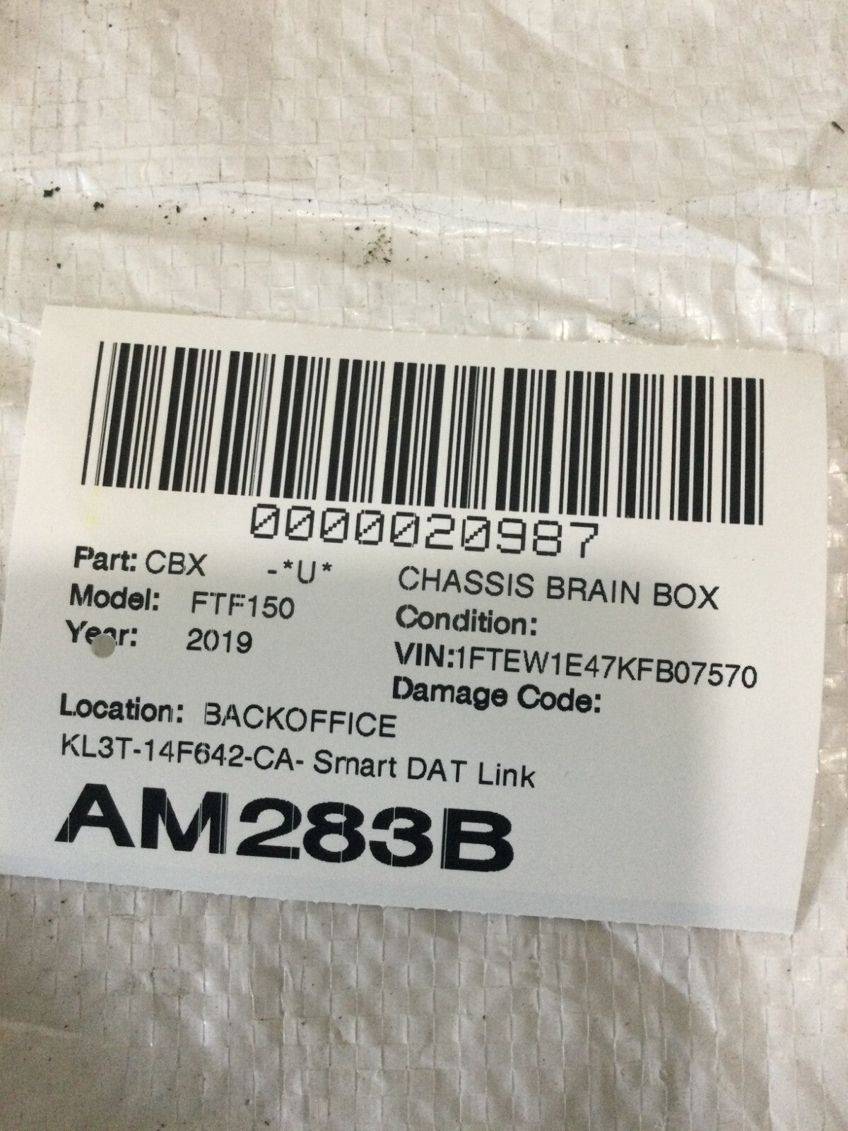 2019-2020 Ford F-150 Smart Data Link Control Module Unit  KL3T-14F642-CA OEM