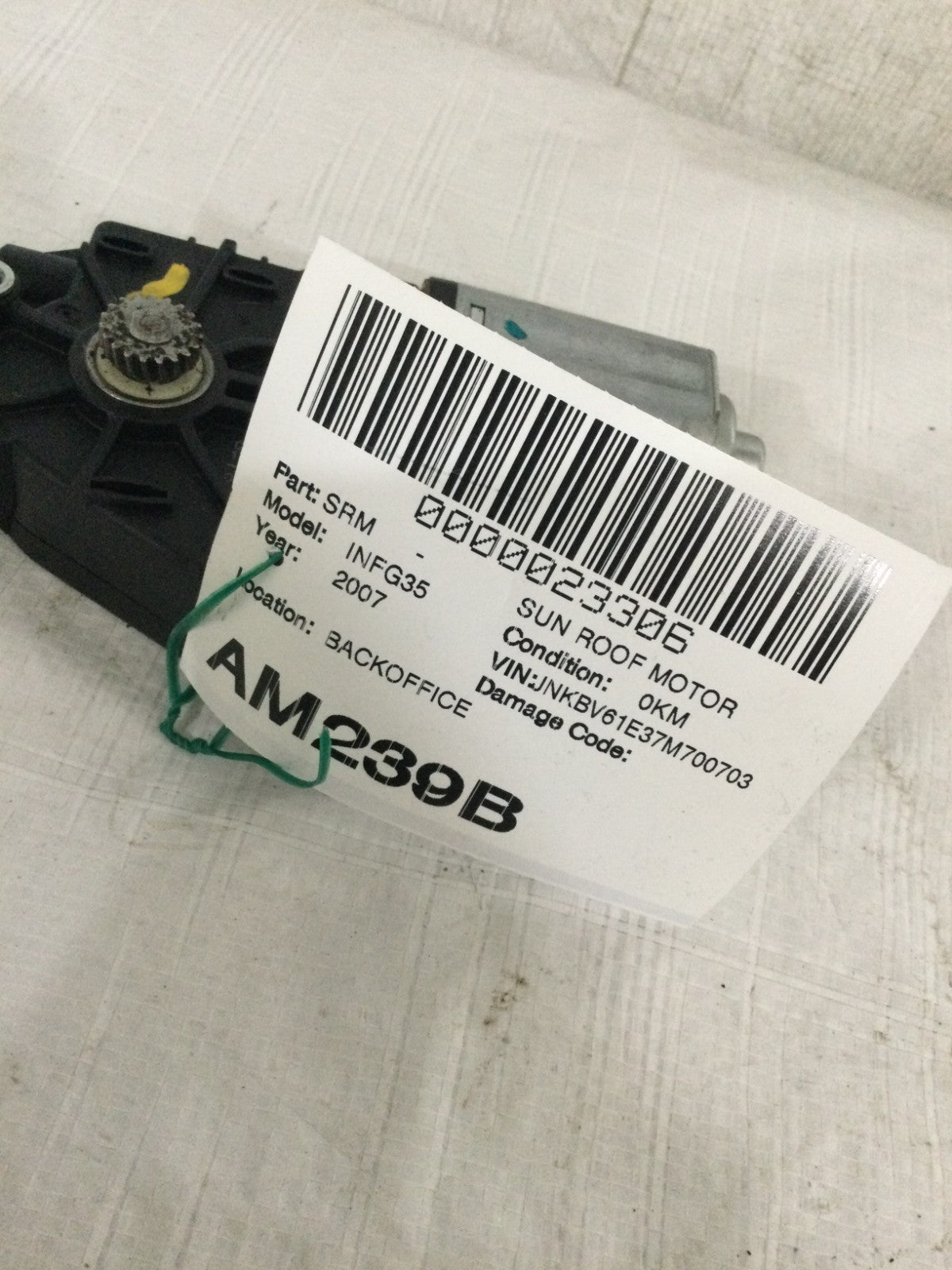 2007-2008 Infiniti G35 Sun Roof Motor OEM 0178101-A7