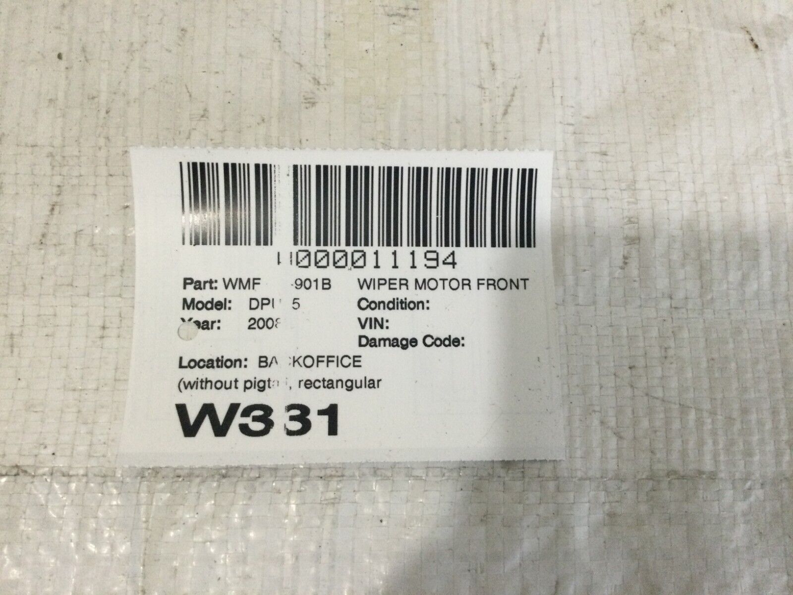 2004-2008 Dodge Ram 1500 Front Windshield Wiper Motor And Linkage OEM