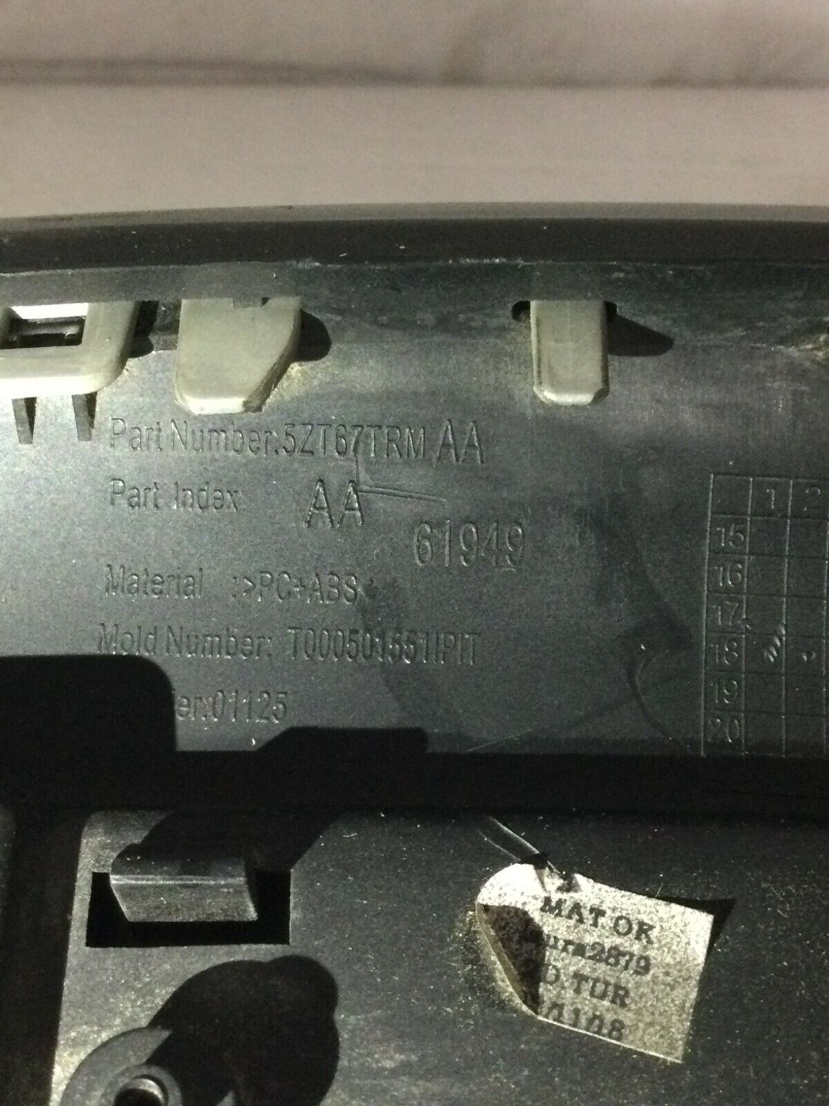 2019 Jeep Compass Speedometer Cluster Surround Trim Bezel OEM