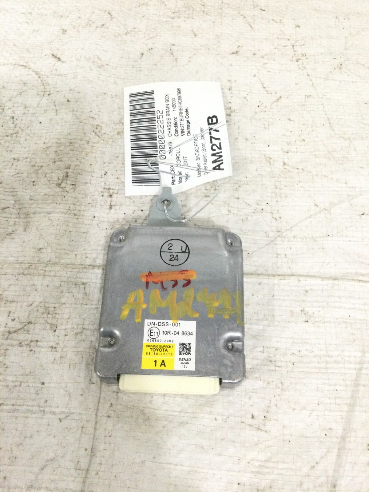2017 Toyota Corolla Driver Assist Support Control Module 88150-02010 OEM