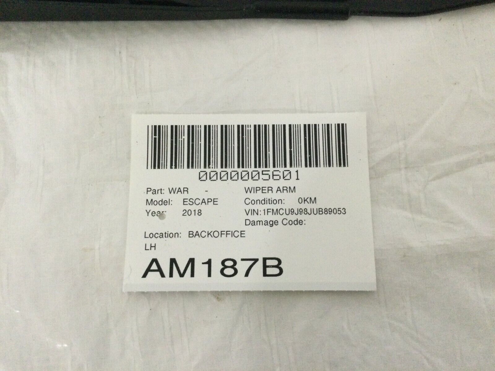 2018 Ford Escape Front Left Windshield Wiper Arm CJ54-17C495-AF OEM