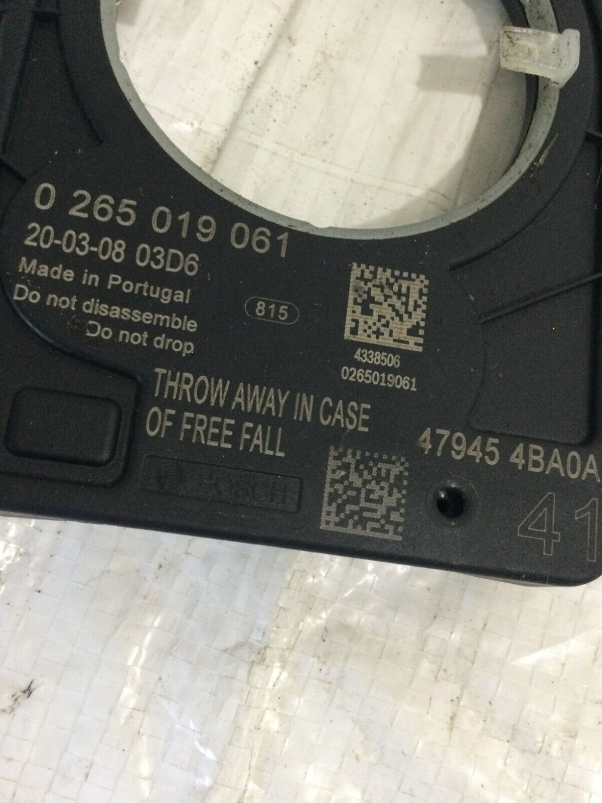2020 Nissan Rogue Strng Column Angle Sensor OEM 47945 4BA0A