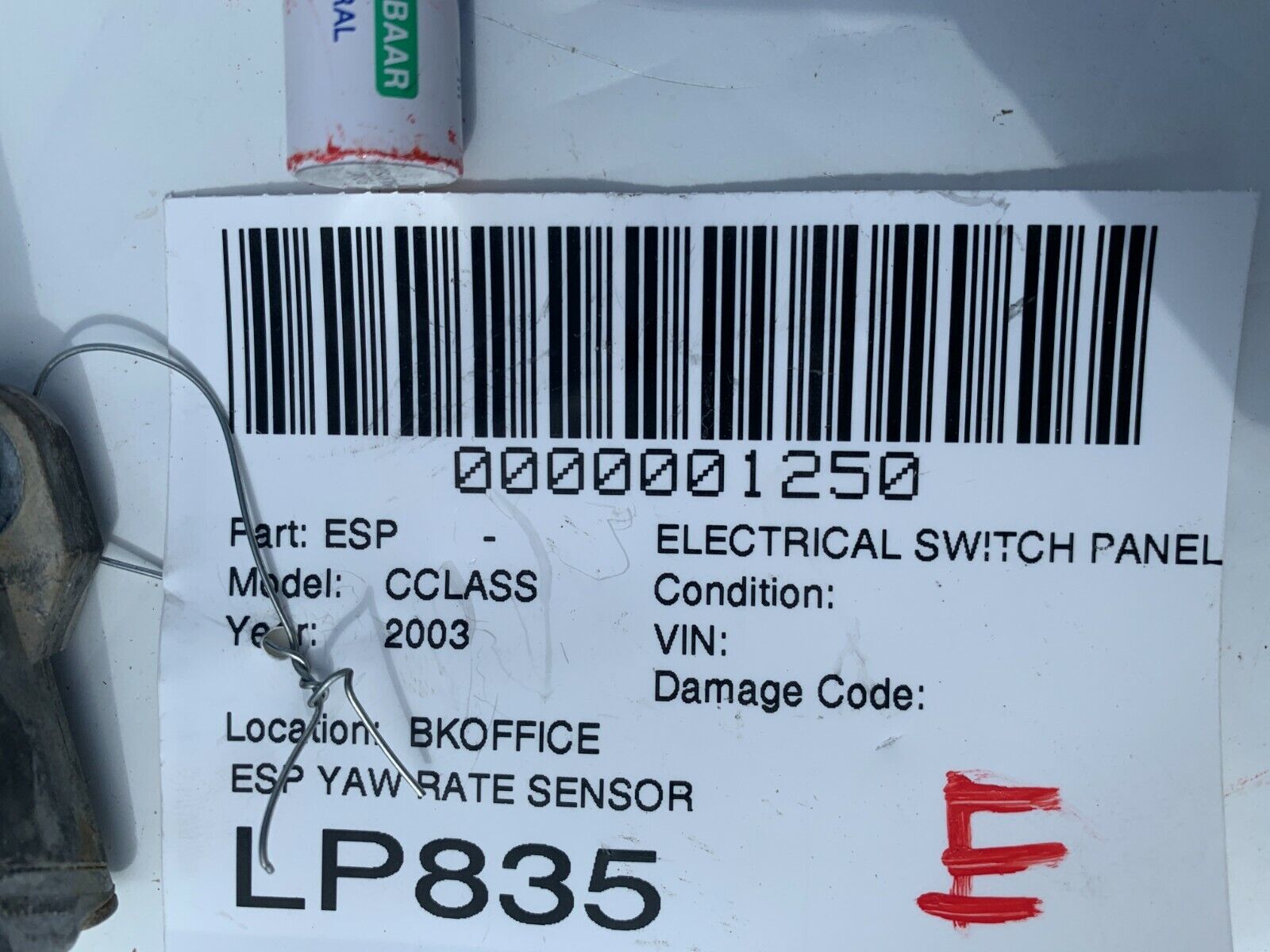 2001-2005 Mercedes-Benz A203 C240 C230 C320 Yaw Rate Sensor Module A2095420018Q