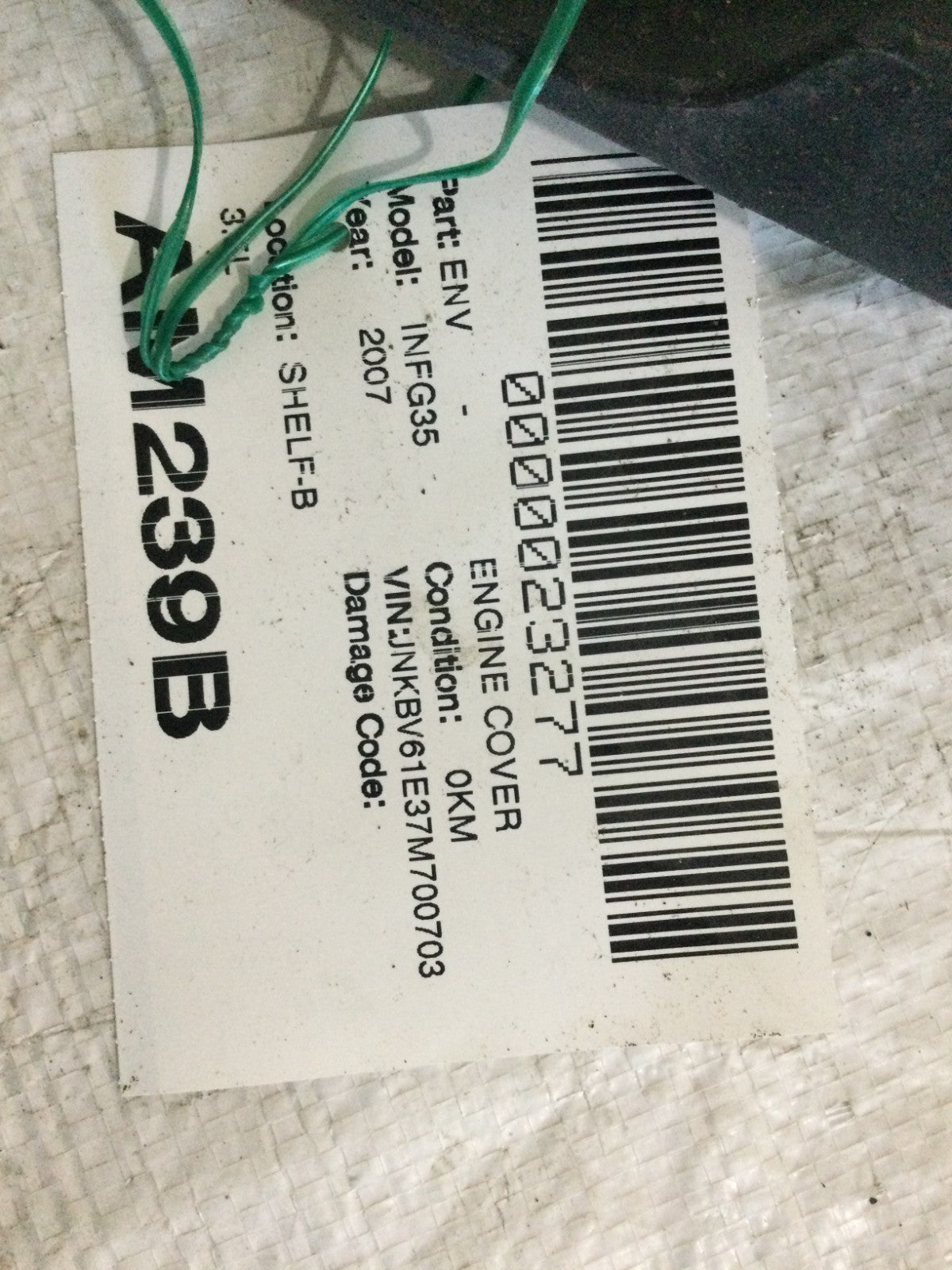 2007 Infiniti G35 3.5L Engine Cover OEM