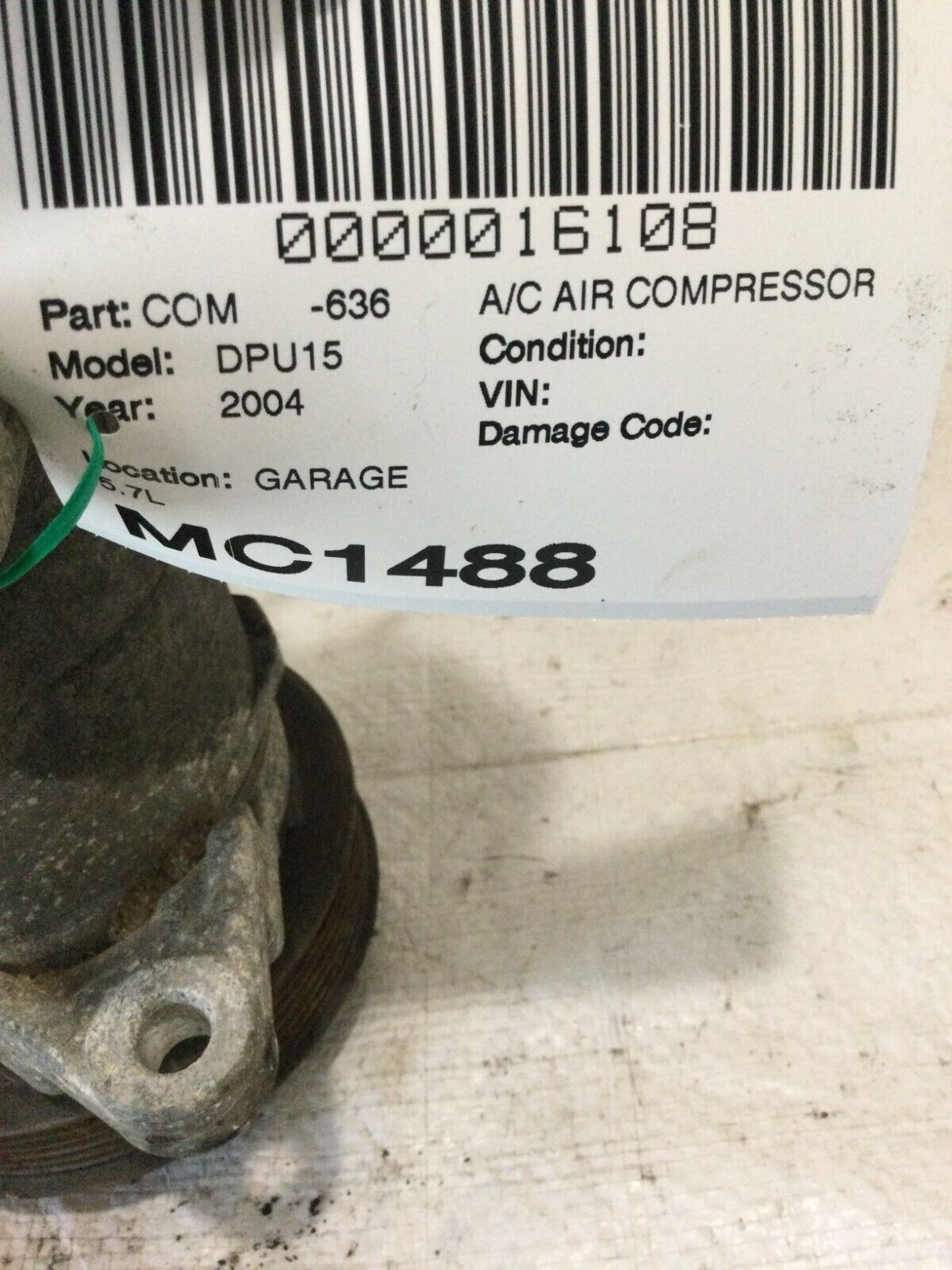 2003-2008 Dodge Ram 1500 Air Conditioning A/c Ac Compressor OEM