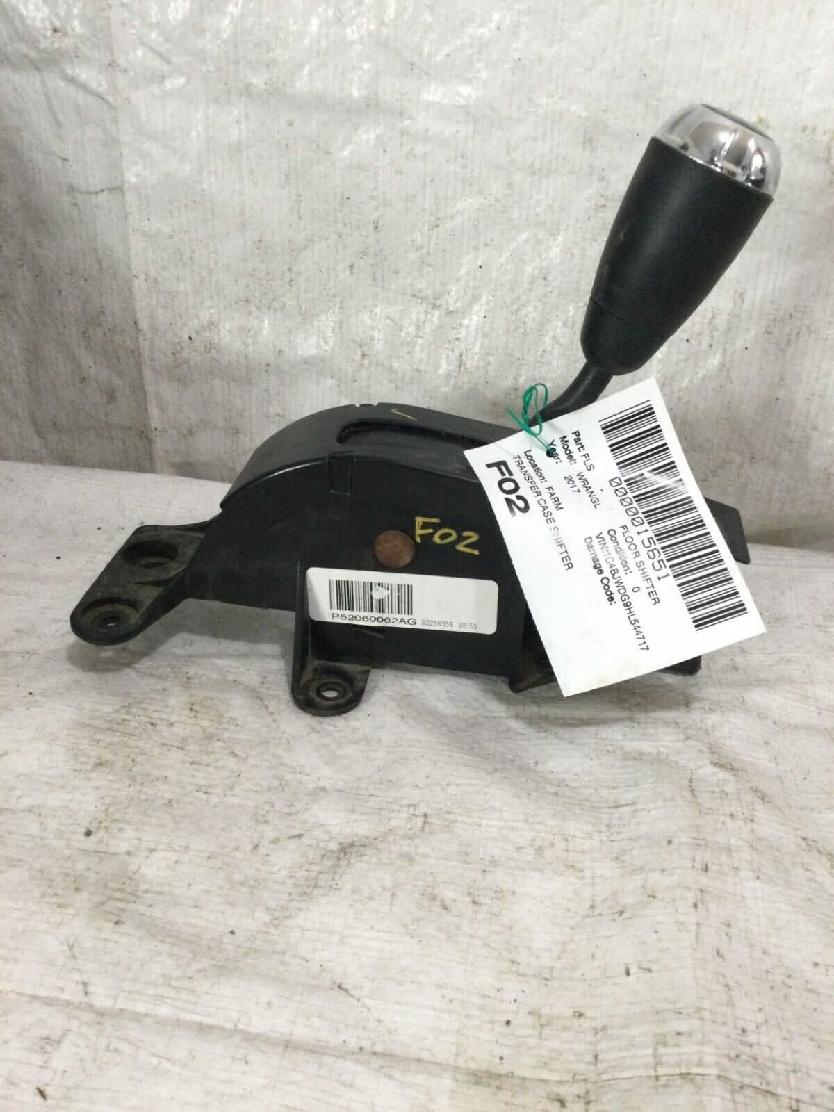 2017 Jeep Wrangler  Transfer Case Shifter  P52060062AG OEM