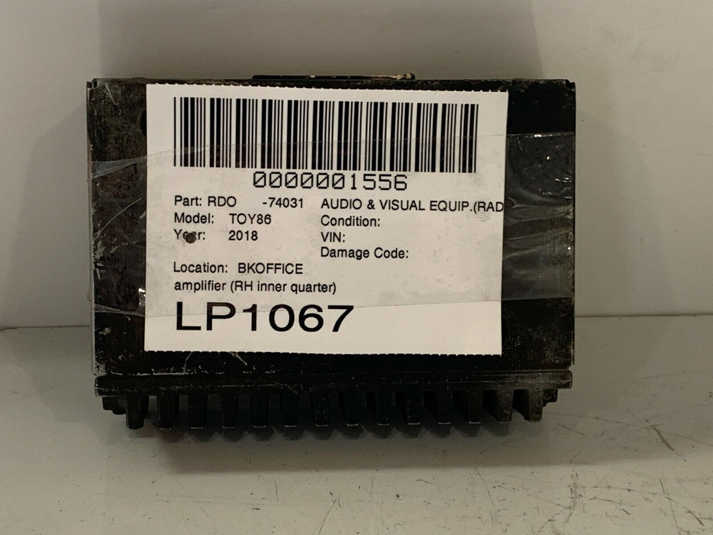 2018 Toyota 86 Audio Radio Amp Amplifier OEM