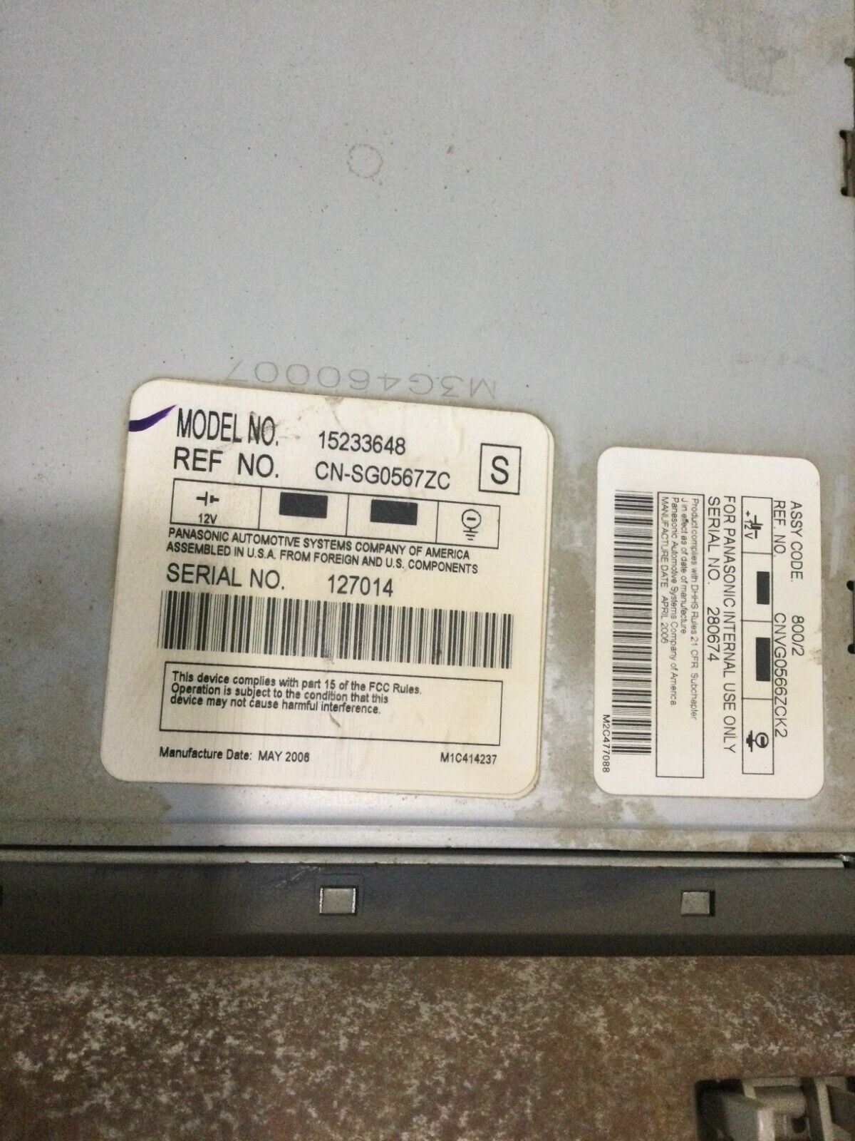 2005 GMC Yukon XL1500 Info-Gps-Tv-Screen 15233648 OEM