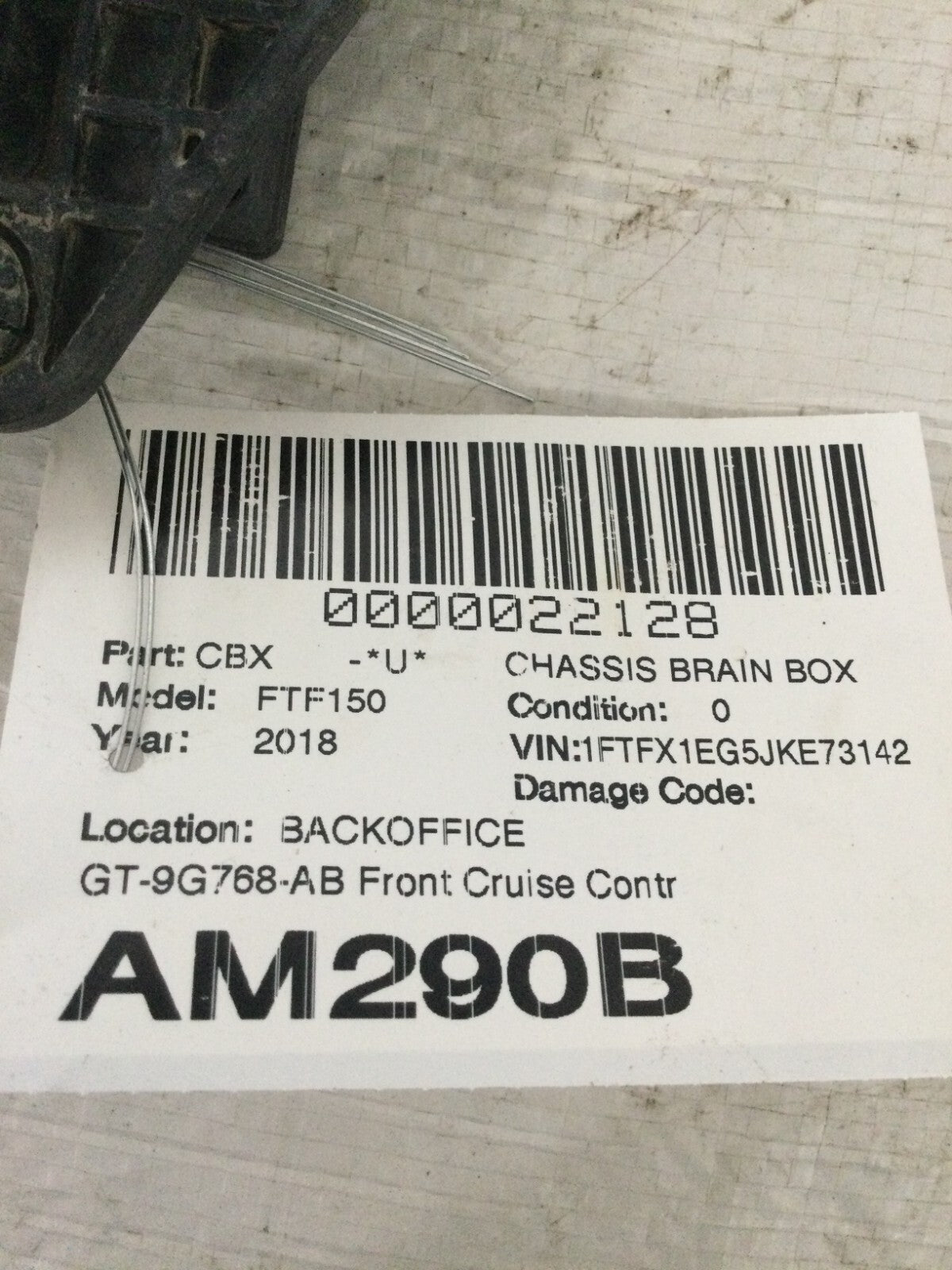 2018 Ford F-150 Cruise Control Distance Sensor Bracket OEM LC3T-9G853-AC