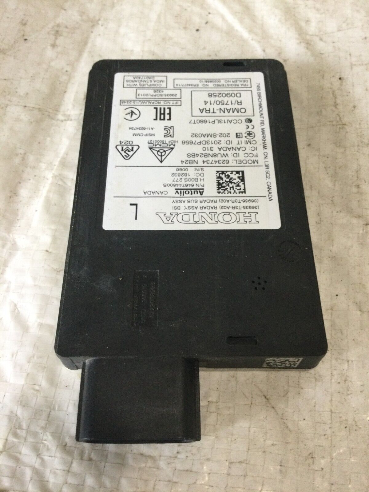 2019-2022 Acura ILX Driver Side Blind Spot Radar Sensor 36935-T3R-A02 OEM