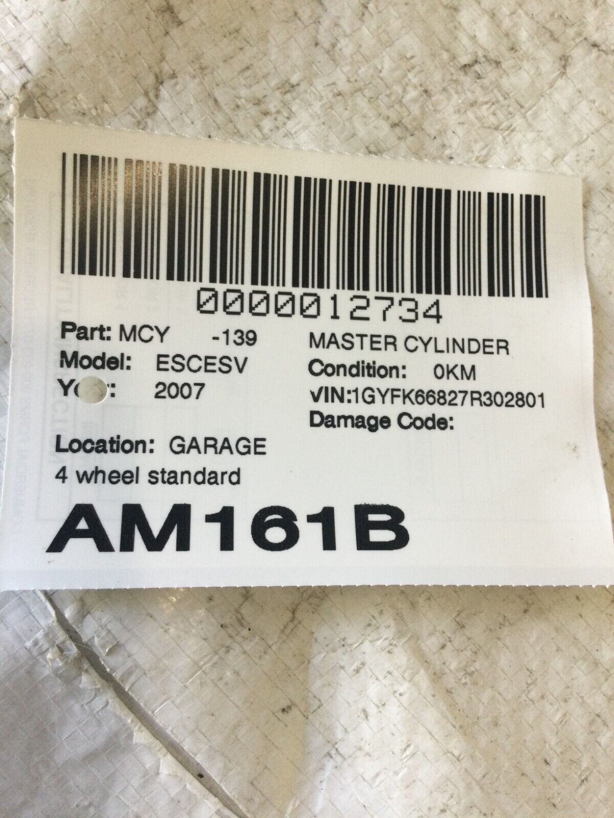 2007 Cadillac Escalade ESV Master Brake cylinder W/ Reservoir OEM