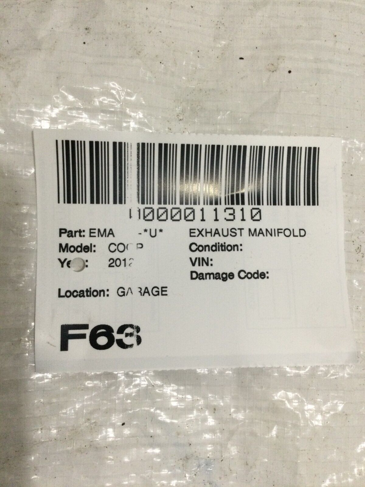 Exhaust Manifold  2012 Mini Cooper 1.6 V759703180 OEM