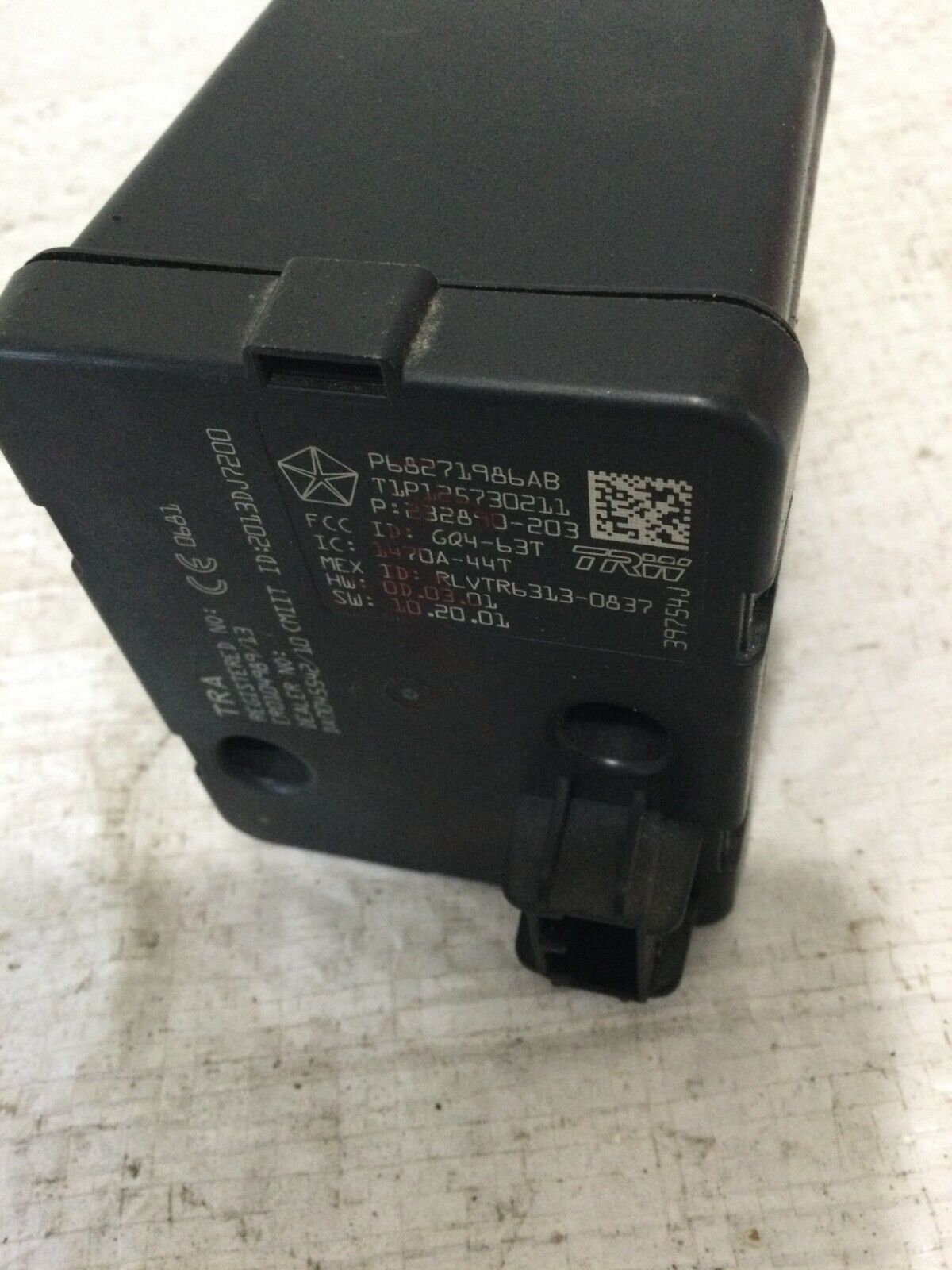 2018 Dodge Ram 1500 Igntion Node Module W/O Key 68271986AB OEM