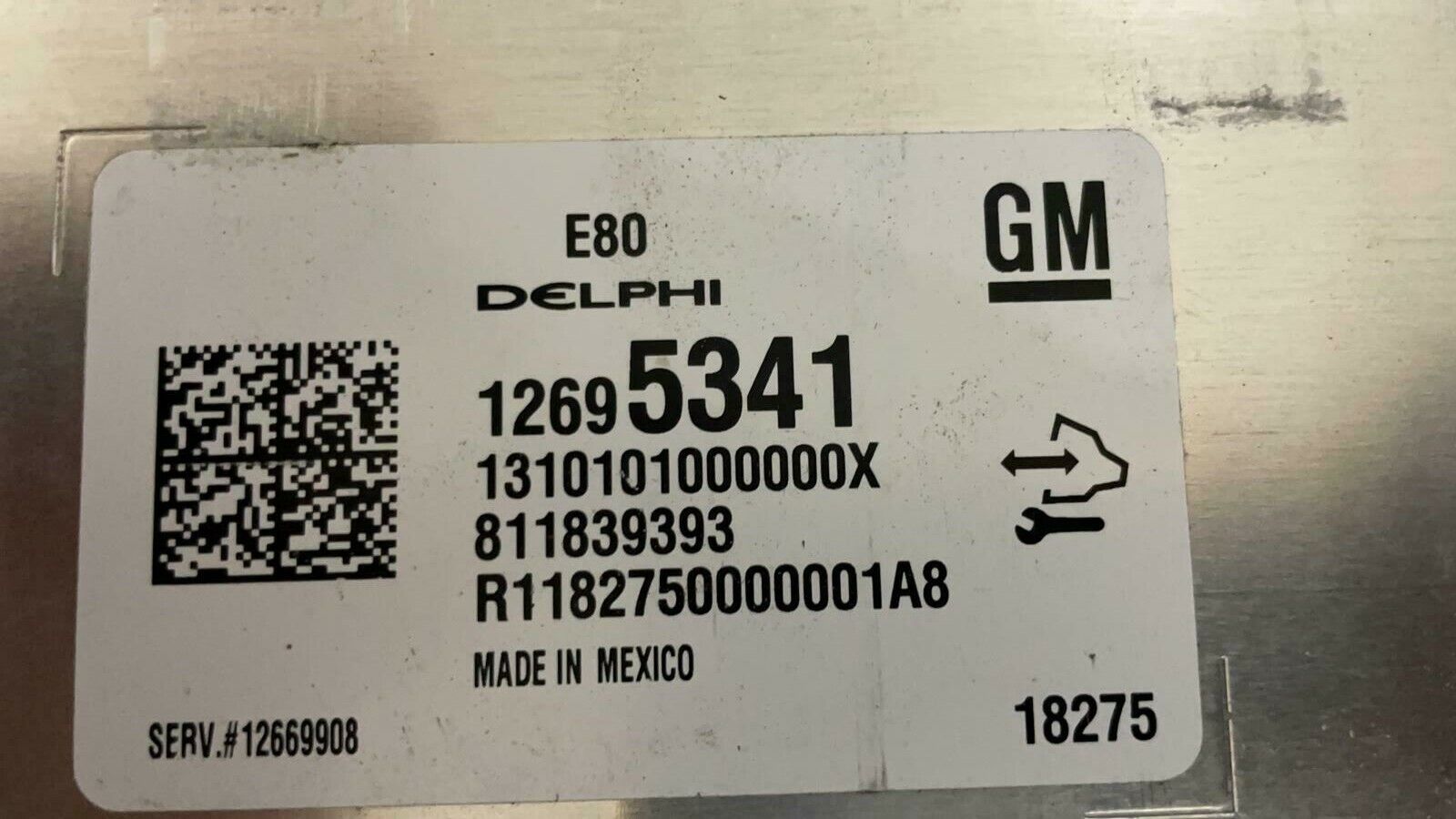 2018-2019 Buick Regal Sport Engine Computer Control Module ECU ECM  12695341 OEM