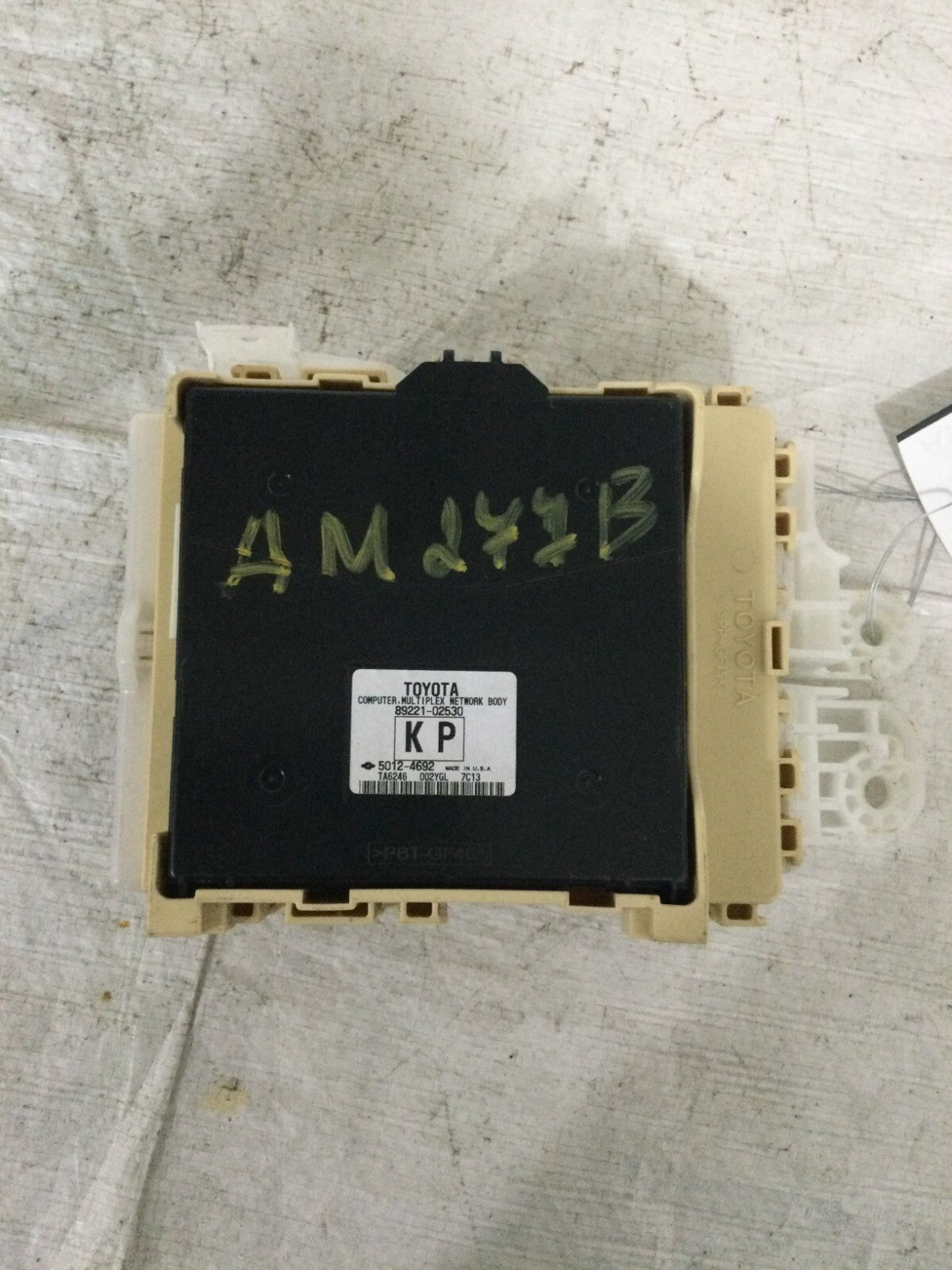 2017 Toyota Corolla Junction Box with Multiplex Network Module OEM 82730-02G61