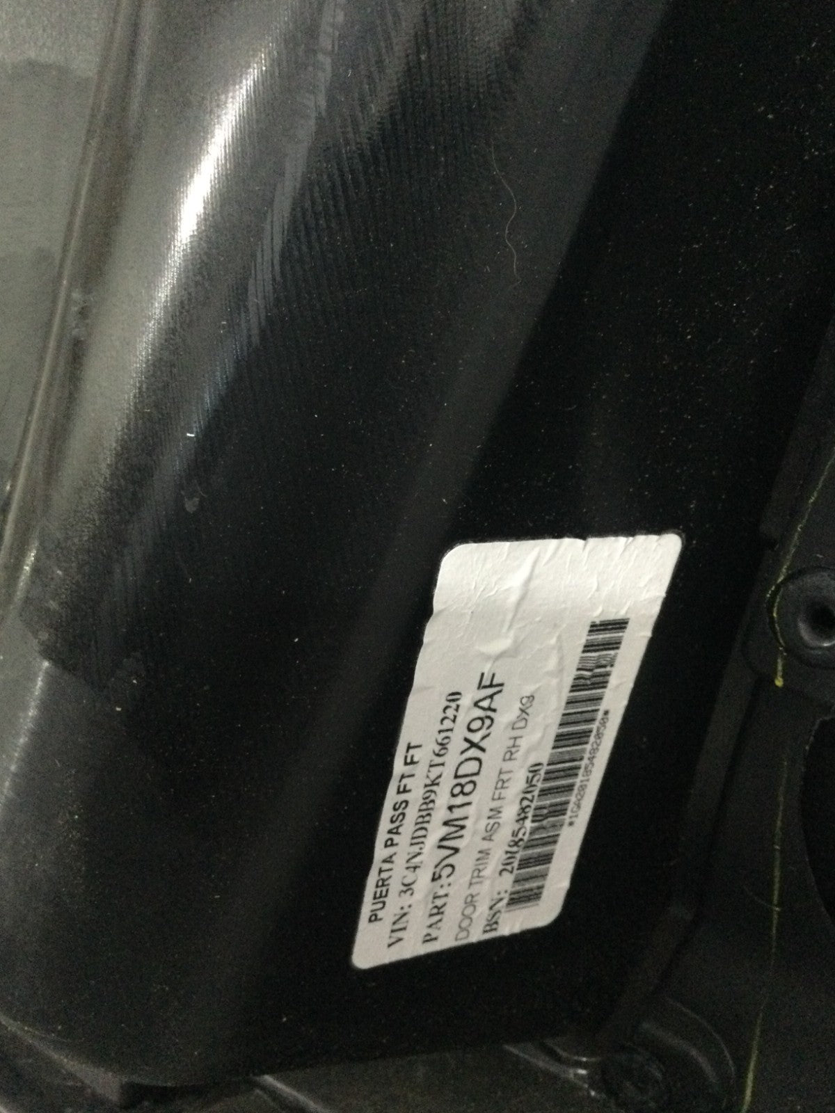 2017-2020 Jeep Compass Front Passenger Door Trim Panel OEM 4GIBBD006