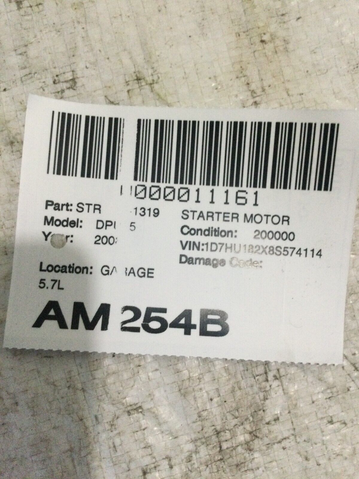 2005 -2008 Dodge RAM 1500 Engine Starter Motor OEM  04801253AA