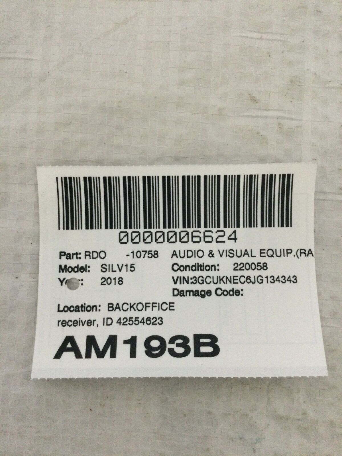 2018 Chevrolet Silverado 1500 Audio Equipment Radio Receiver 42554623 OEM