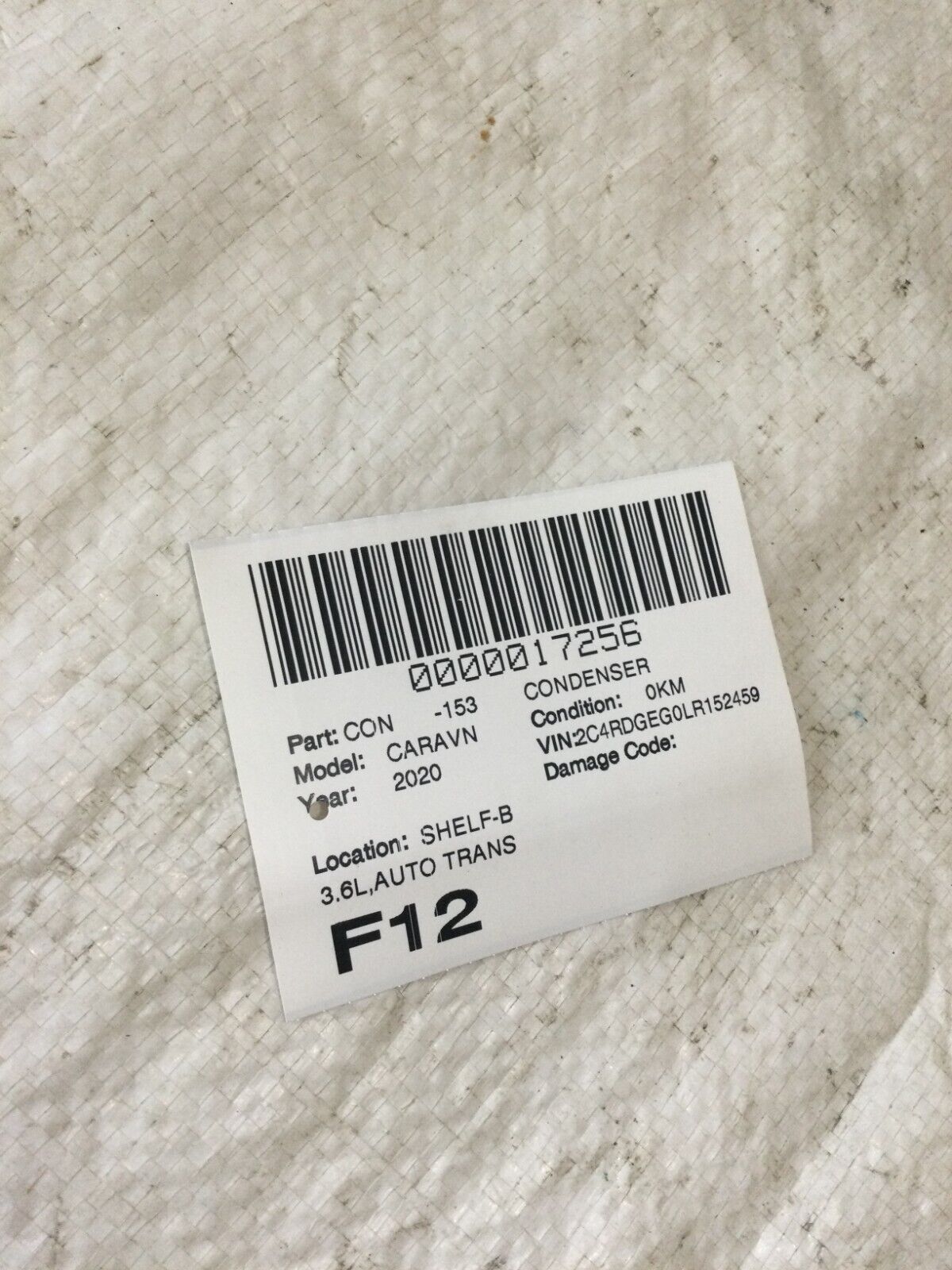 2020 Dodge Grand Caravan  AC Condenser Assembly OEM