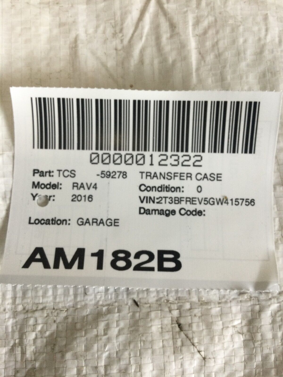 2016 Toyota Rav4 Transfer Case Assembly OEM 2016-2018