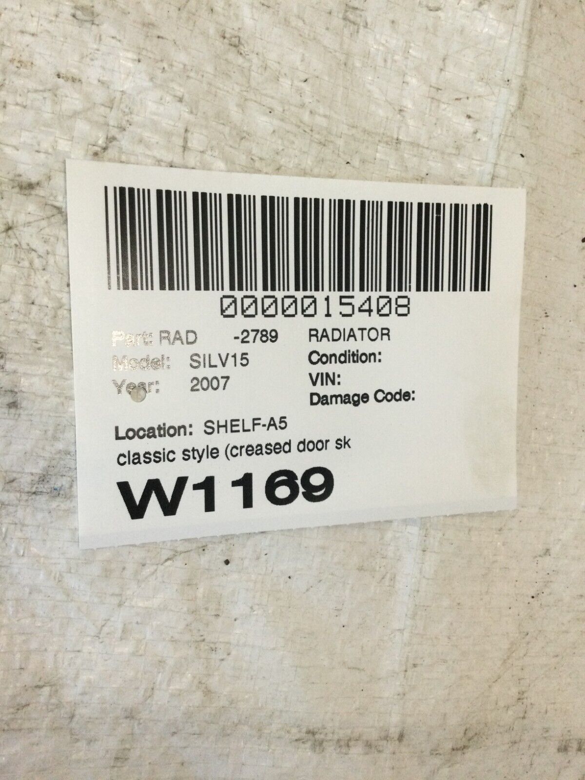 2007 Chevrolet Silverado 1500 Radiator Assembly OEM