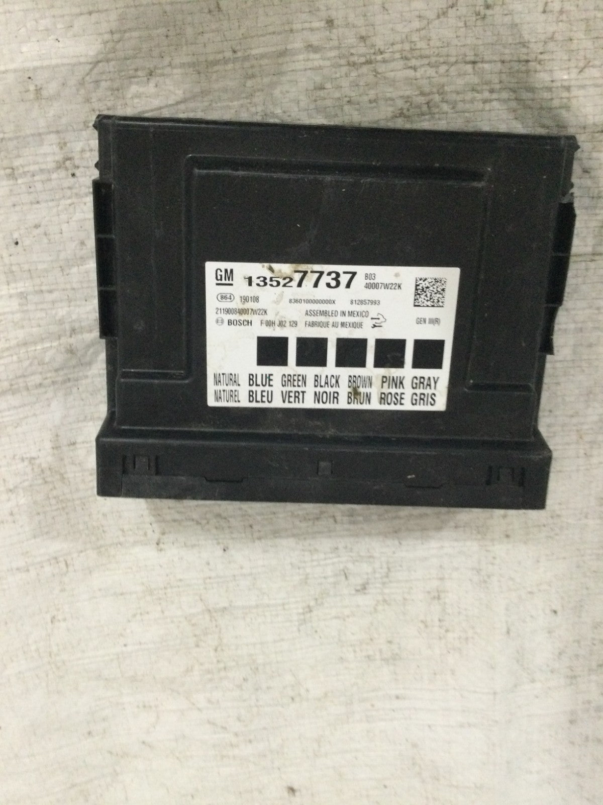 2019-2020 Chevrolet Blazer Body Computer Control Module  OEM 13527737