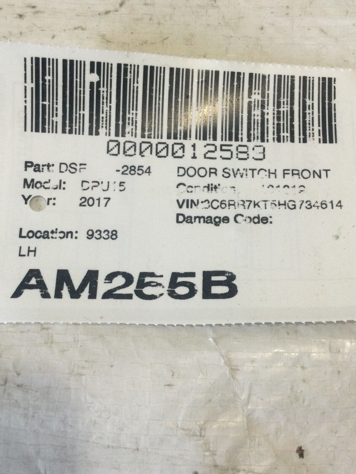 2017 Dodge Ram 1500 Driver Front Left Door Window Mirror Switch 56046823AE OEM