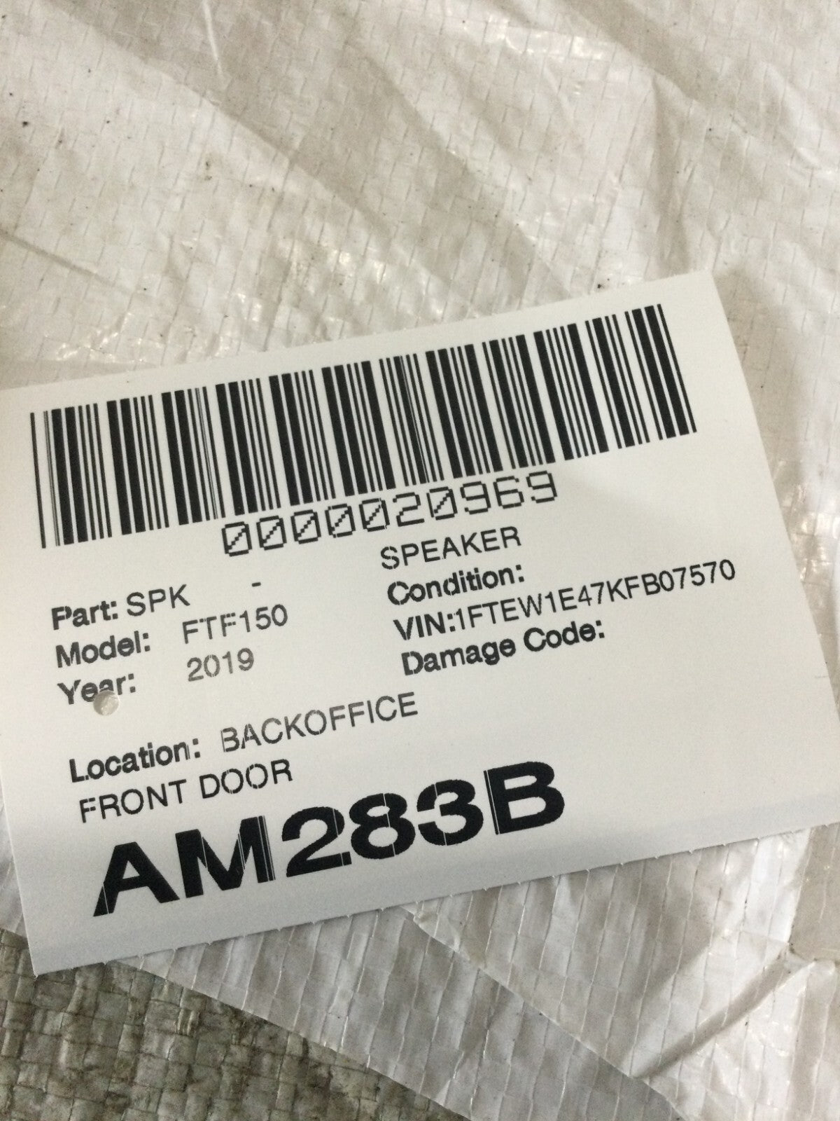 2019 Ford F150 F-150 Front Left or Right Door Speaker OEM FL3T-18808-AB OEM