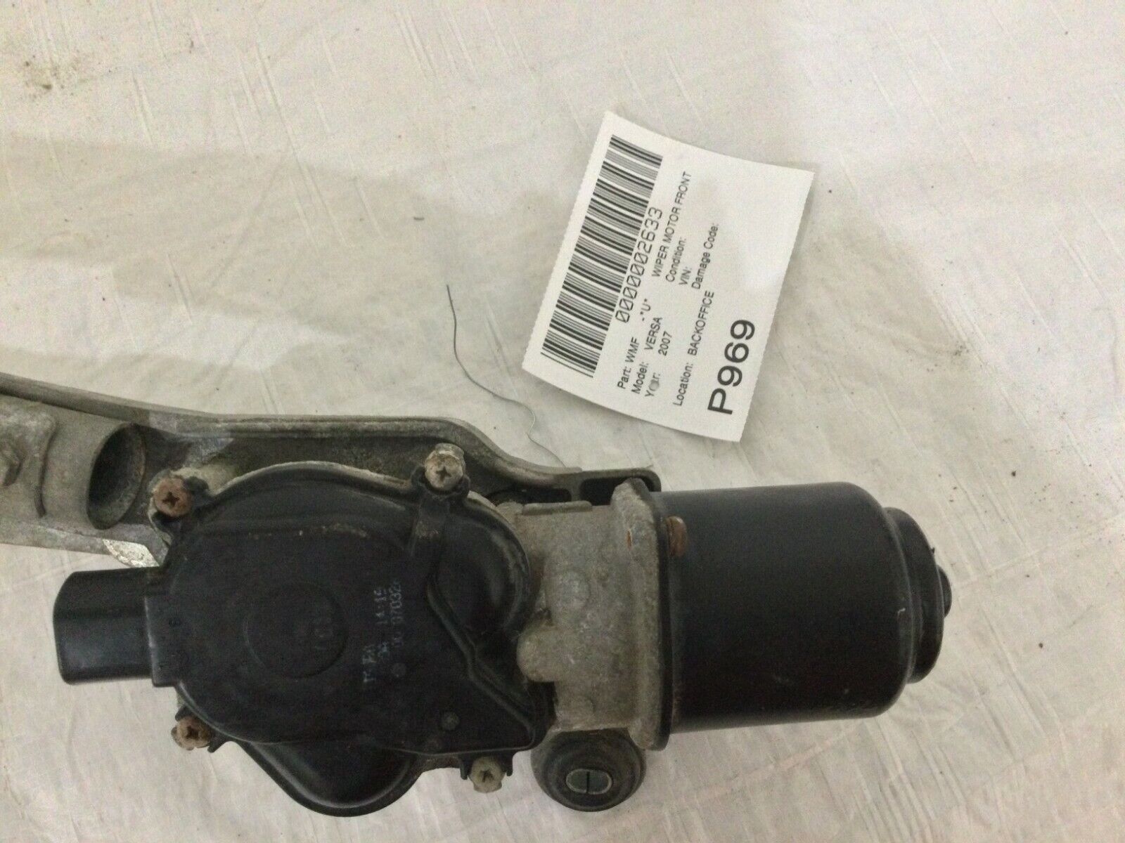 2007 Nissan Versa Front Windshield Wiper Motor W/ Linkage OEM 