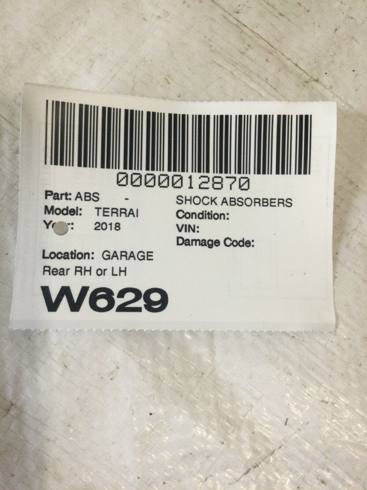 2018 GMC Terrain Rear Right or Left Shock Absorber OEM