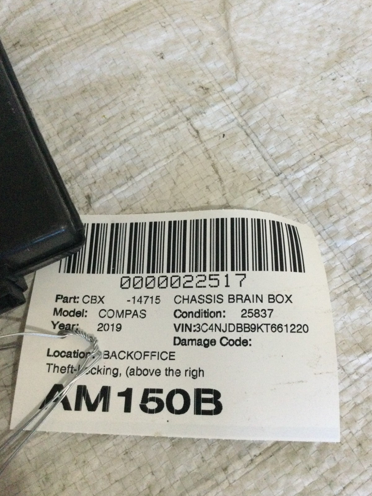 2017-2019 Jeep Compass Keyless Entry Receiver Control Module OEM 68411100AA