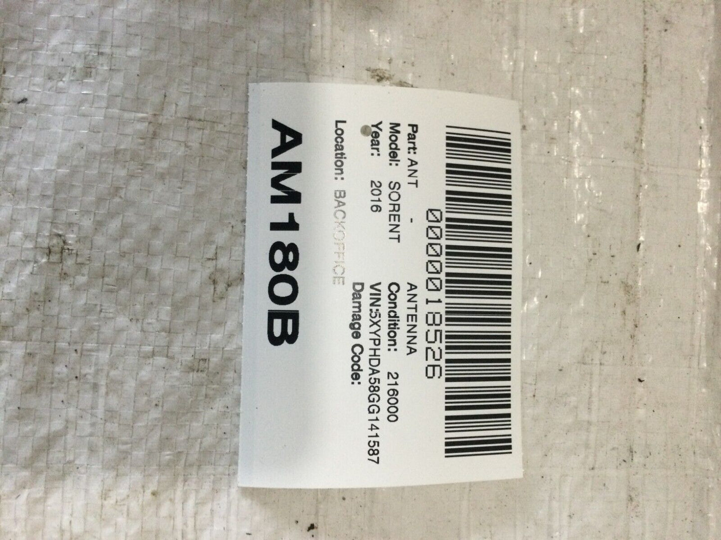 2016-2017 Kia Sorento Roof Antenna OEM