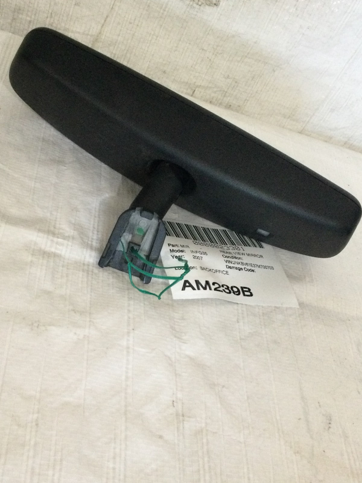 2007 Infiniti G35 Rear View Mirror OEM NZLZTVHL3