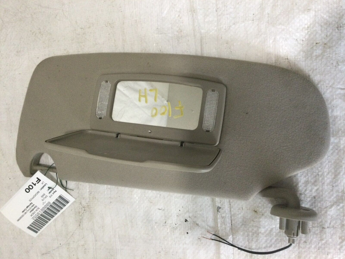 2002-2008 Dodge Ram Left Sun Visor OEM Driver Shade W/ Lighted Mirror