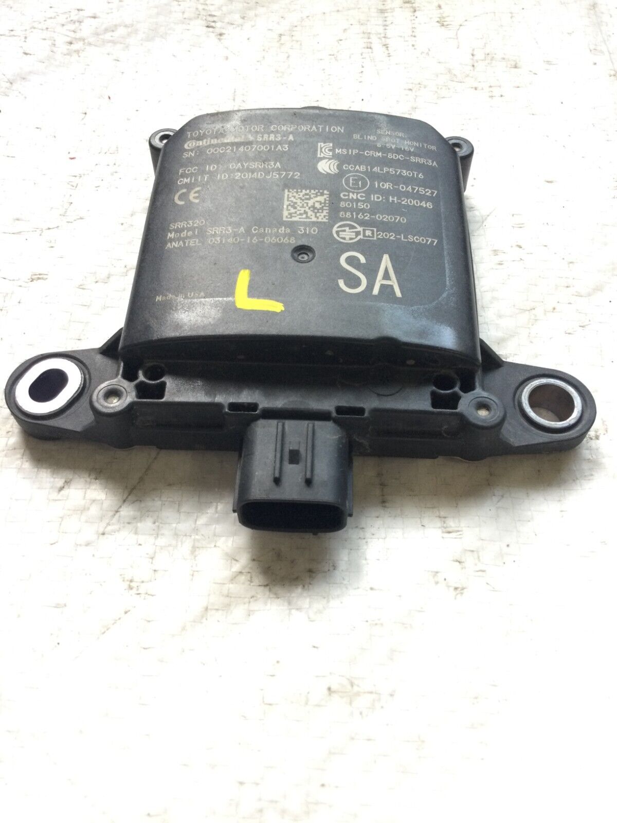 2020-2022 Toyota Corolla OEM Rear Left Blind Spot Radar Sensor 88162-02070 OEM