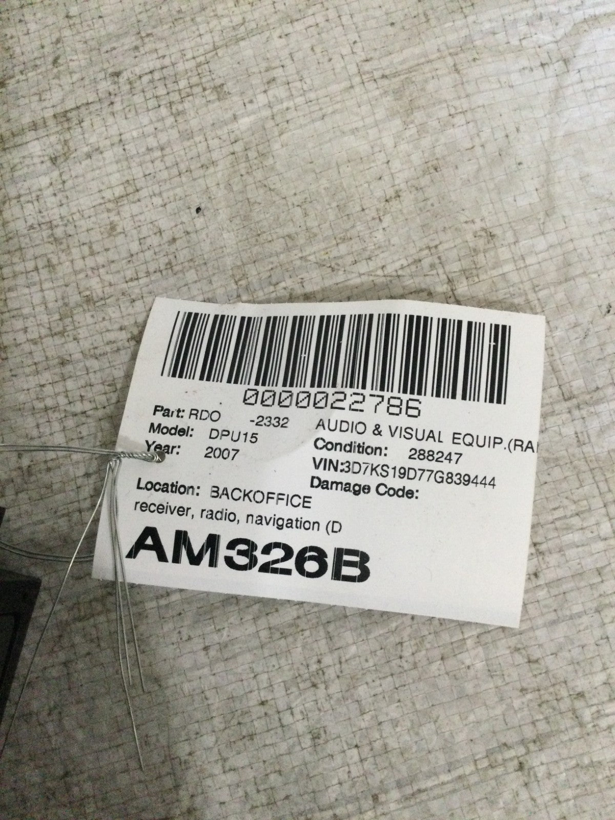 2007 Dodge Ram 1500 Radio Receiver OEM
