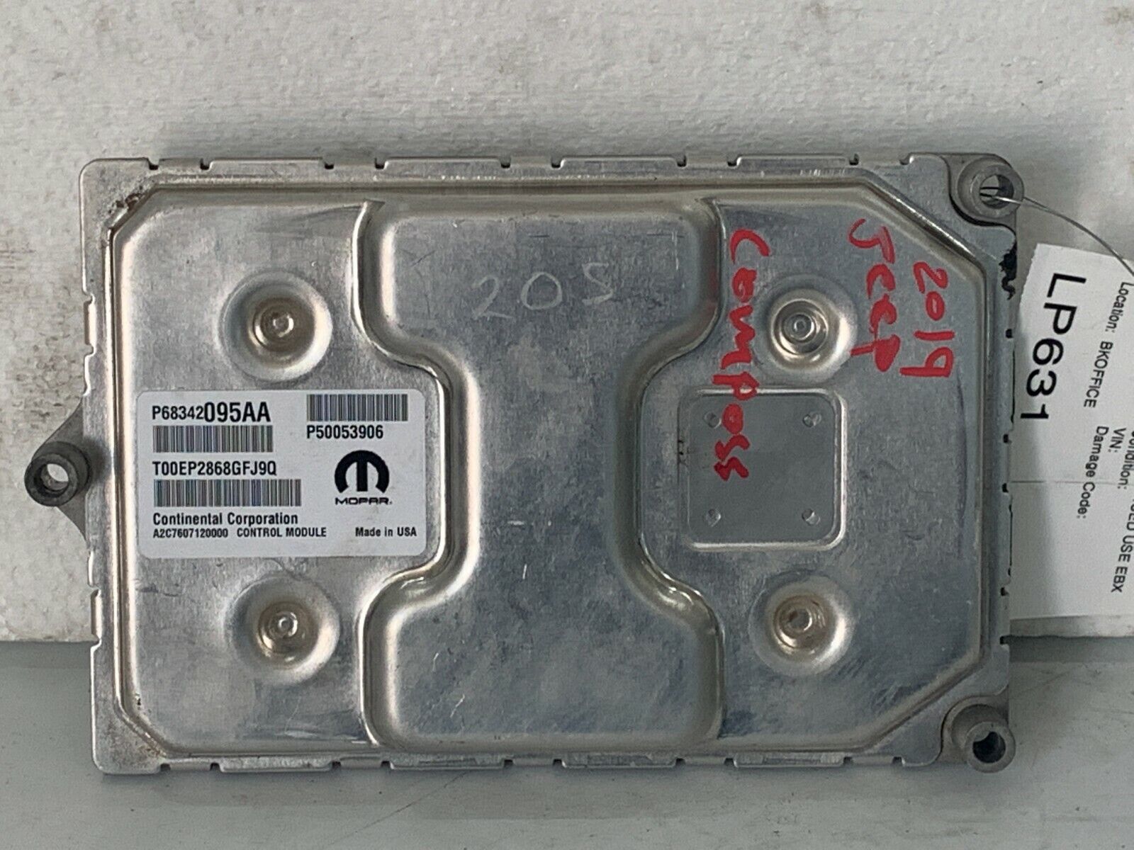 2018-2021 Jeep Compass Computer Brain Engine EBX ECU ECM Module 68342095AA OEM