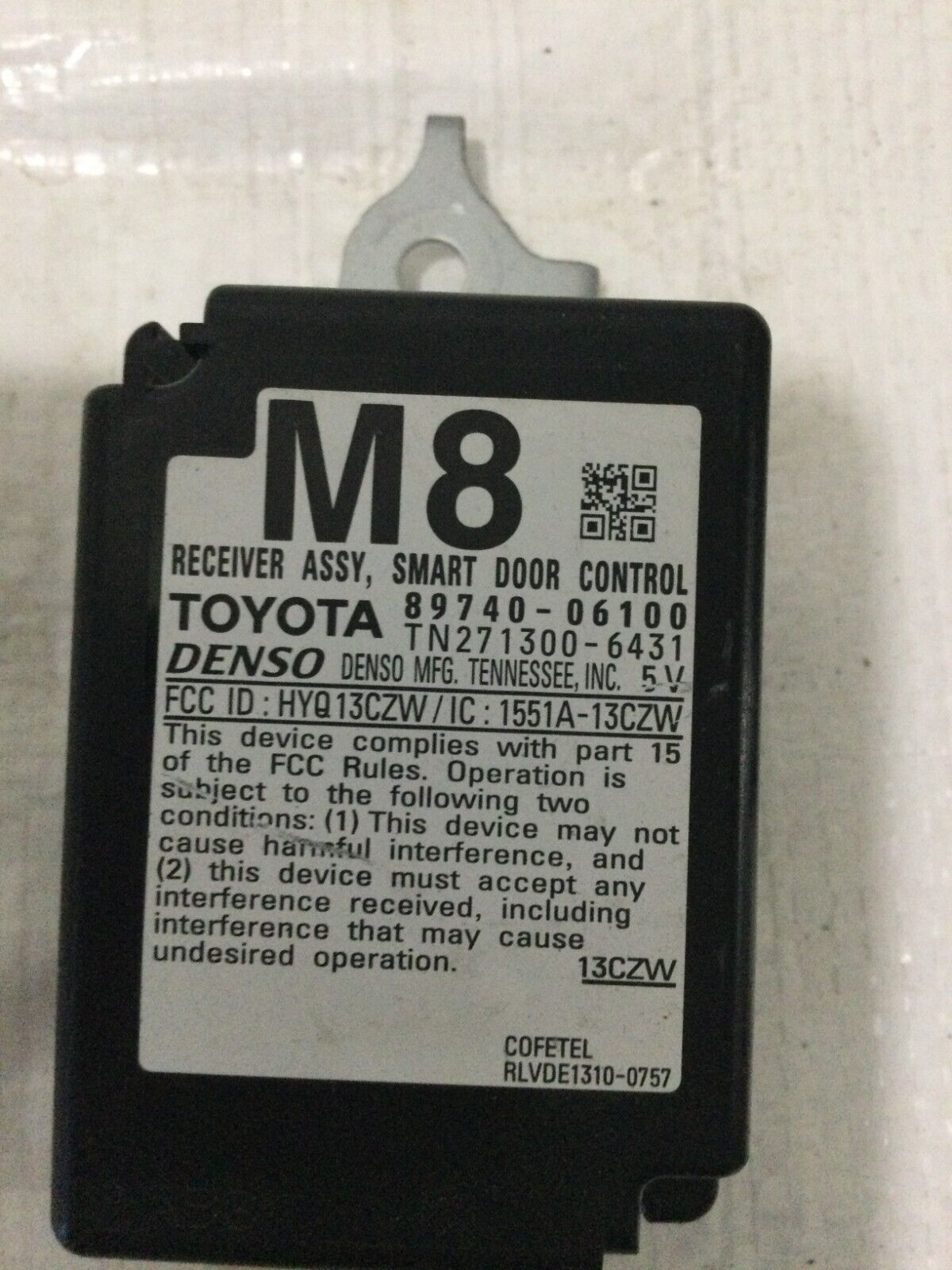 2016 Toyota Camry Smart Door Entry Control Module 89740-08010 OEM