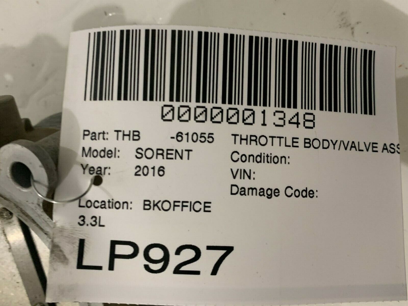 Throttle Body Air Control Valve 351003CAA0 2016 Kia Sorento V6 3.3L OEM
