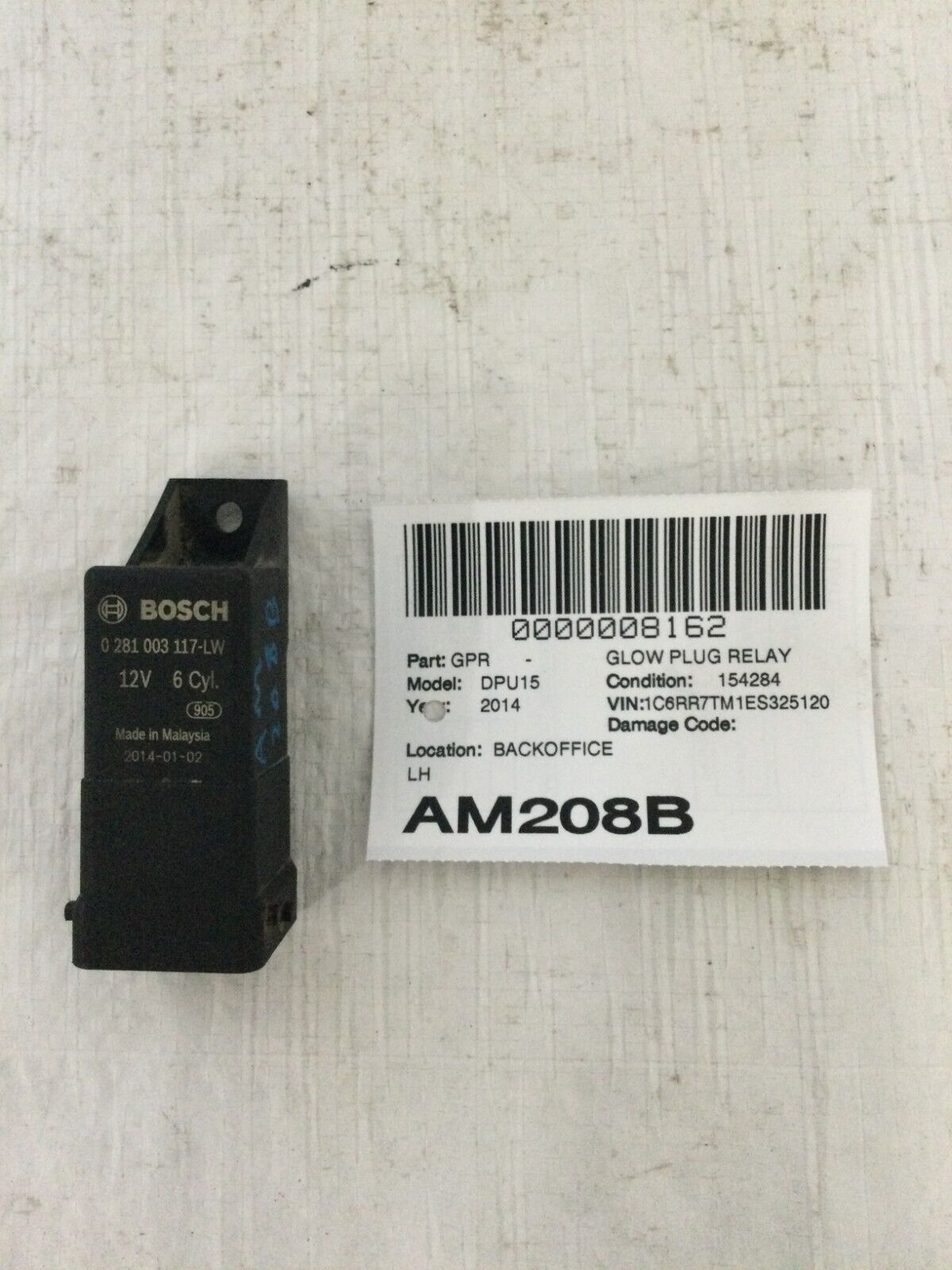 Glow Plug Engine Computer 2014 Dodge Ram 1500 68149041AB OEM