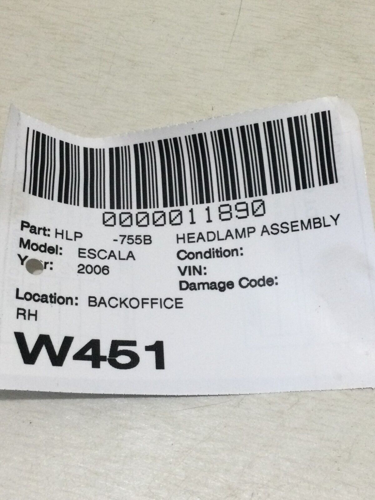 2003-2006 Cadillac Escalade Headlamp Headlight Assembly OEM