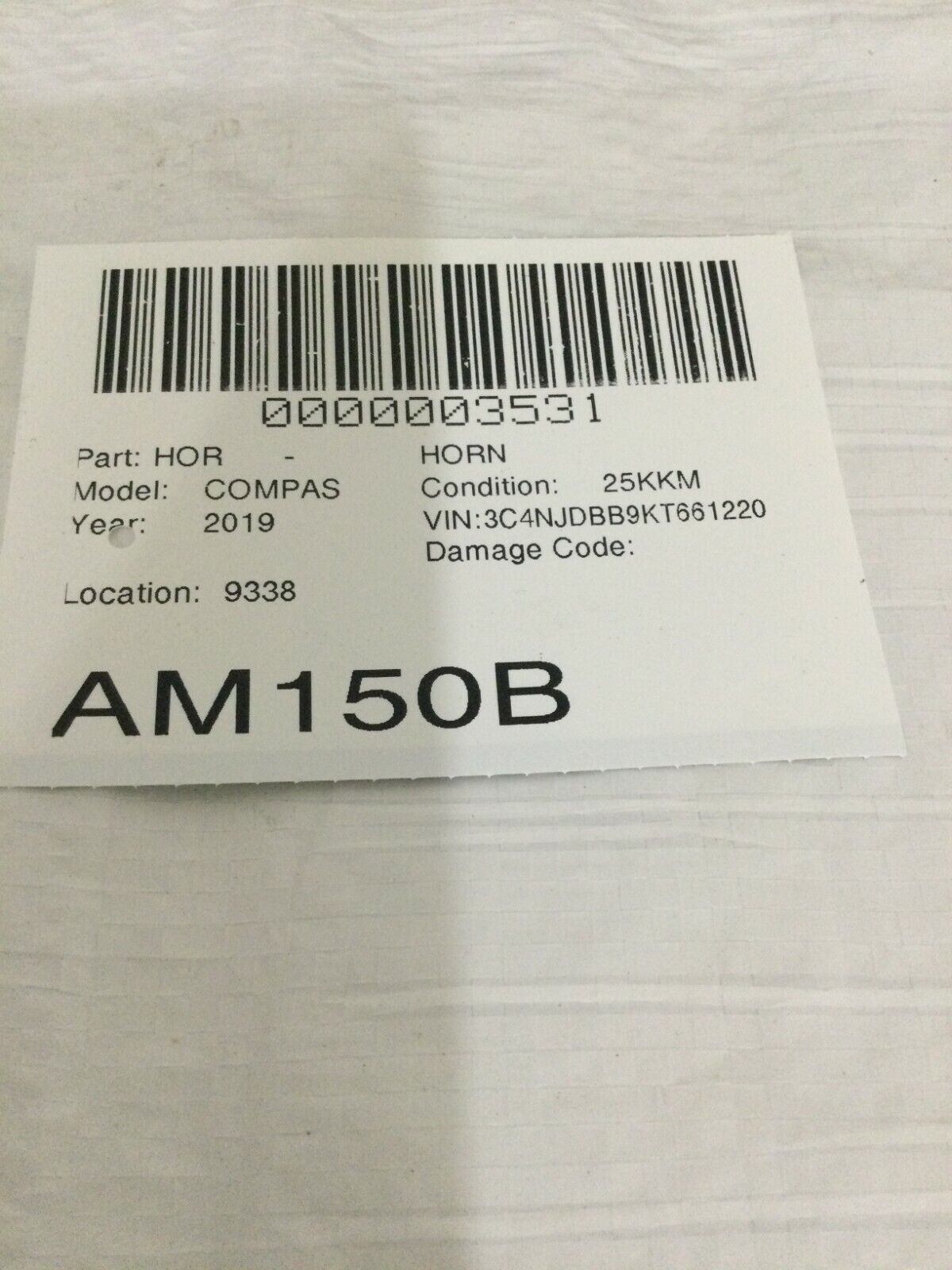 2019 Jeep Compass Horn Set OEM