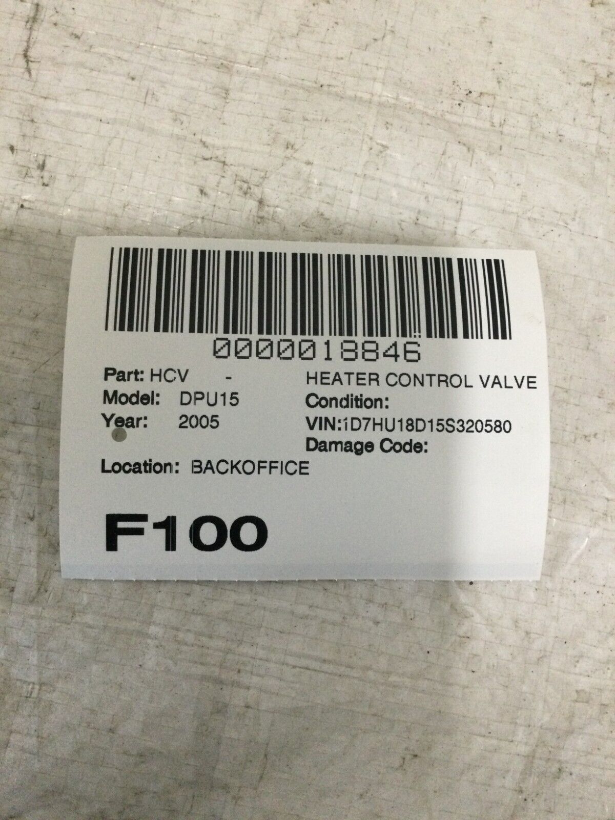 2005 Dodge Ram 1500 A/C Heater Air Blend Door Actuator OEM 04885206AB