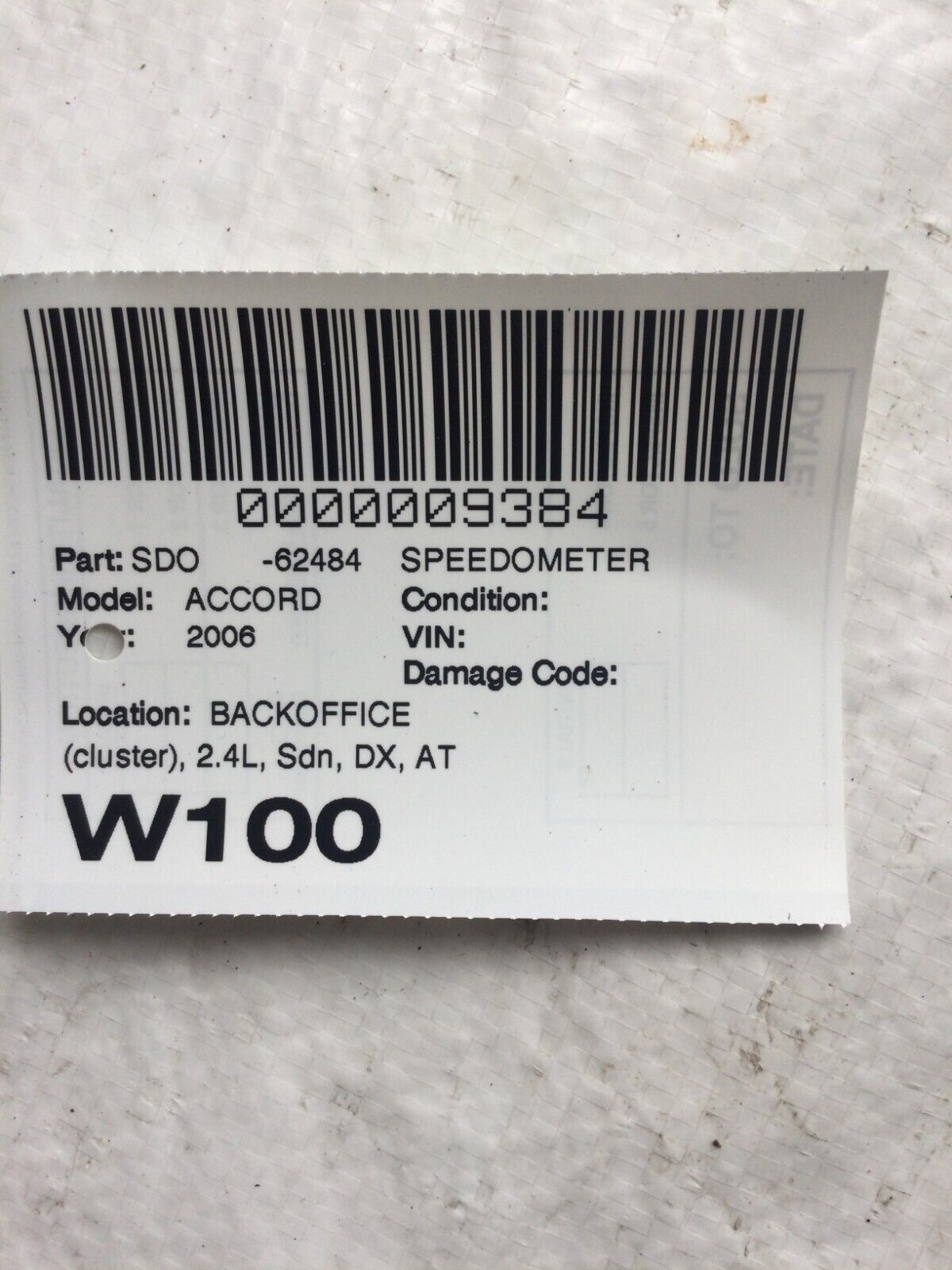 2006 Honda Accord Speedometer Cluster KPH 2.4L Sedan OEM